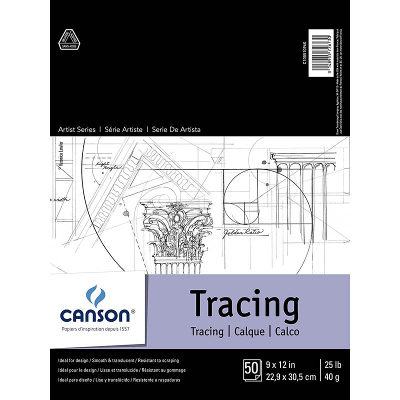 Canson Artist Series Tracing Pads, 50 Shts./Pad