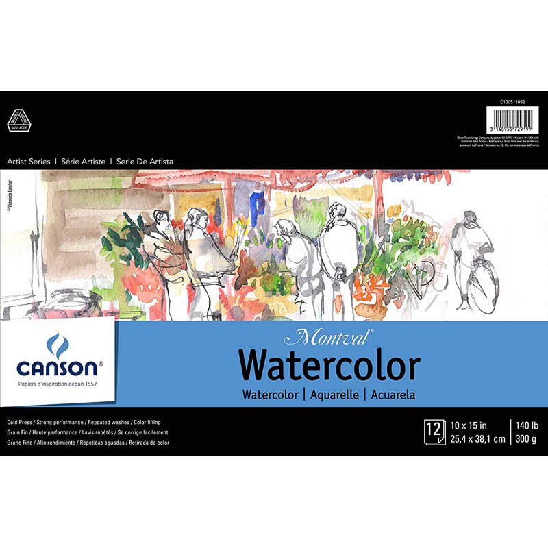 Canson Montval Watercolor Pads, 12 Shts./Pad