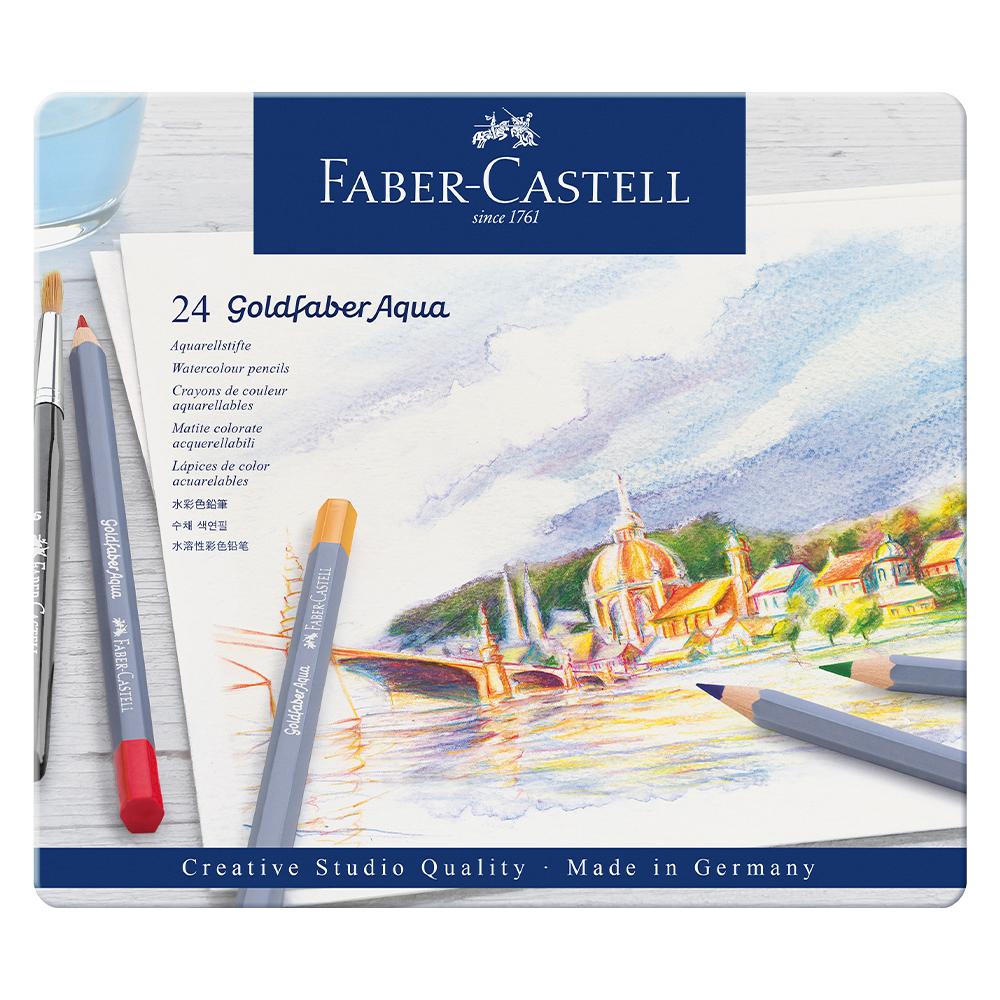 Faber-Castell Goldfaber Aqua watercolour pencil, tin of 24
