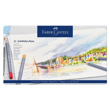 Load image into Gallery viewer, Faber-Castell Goldfaber Aqua watercolour pencil, tin of 36