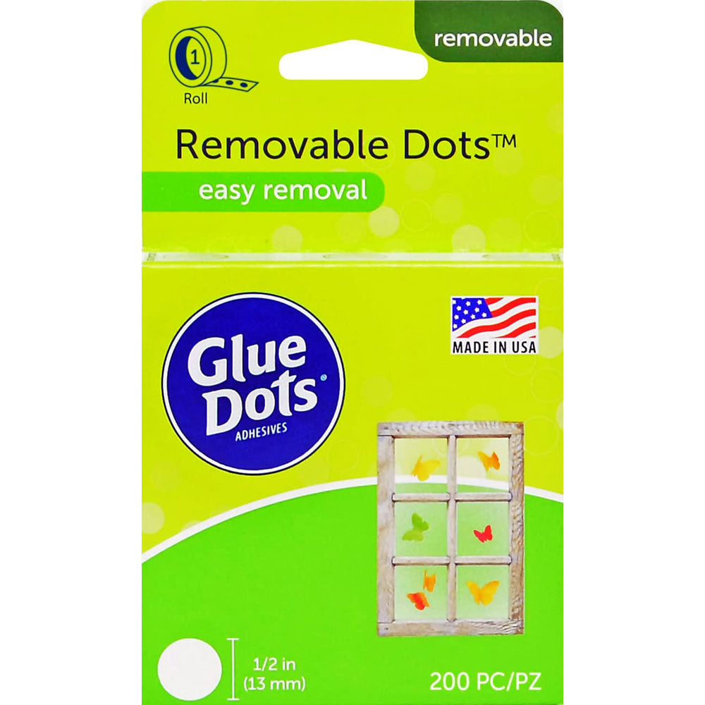 Glue Dots Removable Dots, 200-Clear Dots