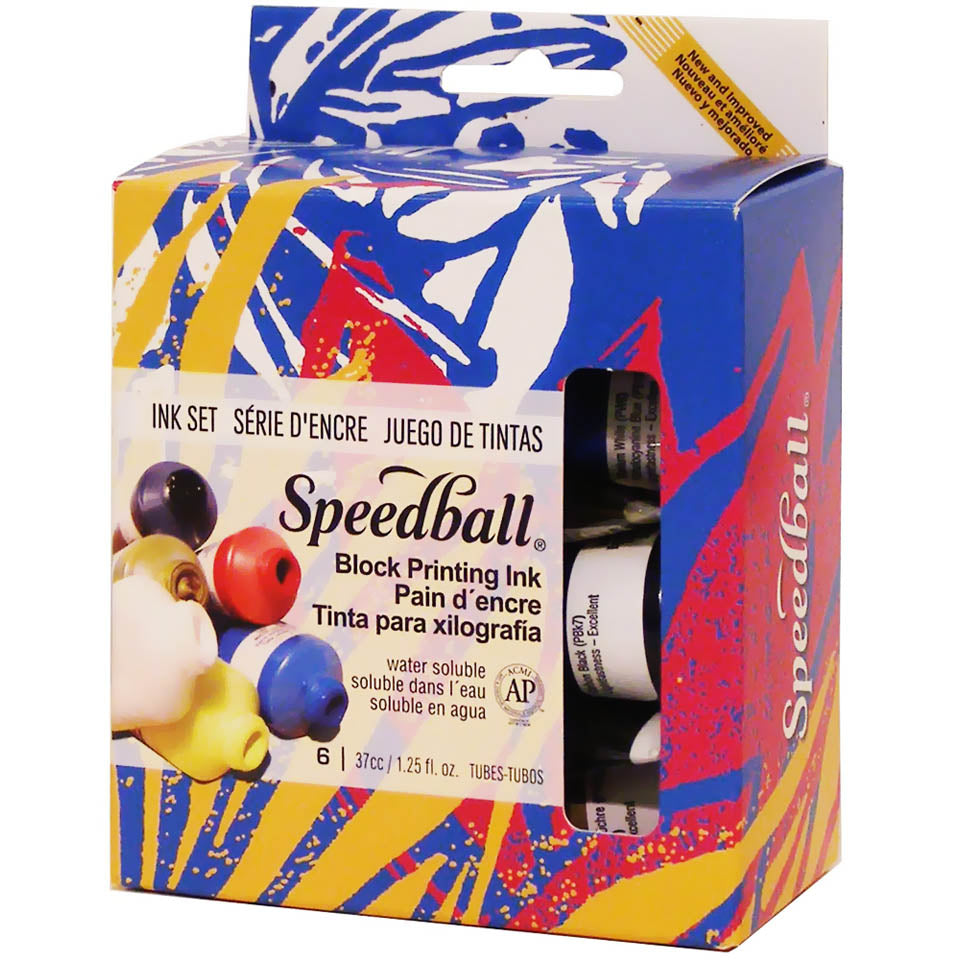 Speedball Water-Soluble Block Printing Ink Starter Set – ARTRYAN