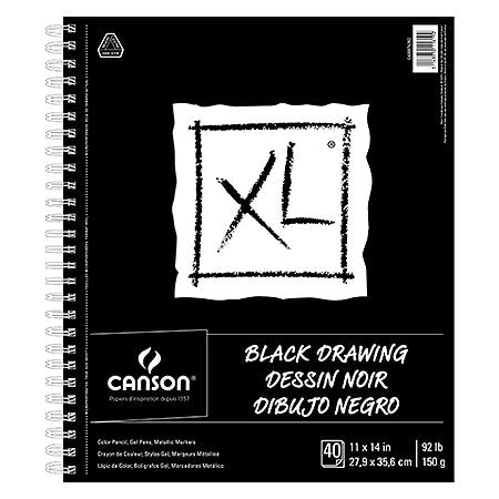 Canson XL Black Drawing Pads, 40 Shts./Pad