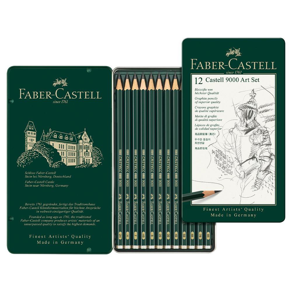 Faber-Castell Castell® 9000 Graphite Pencils - Tin of 12