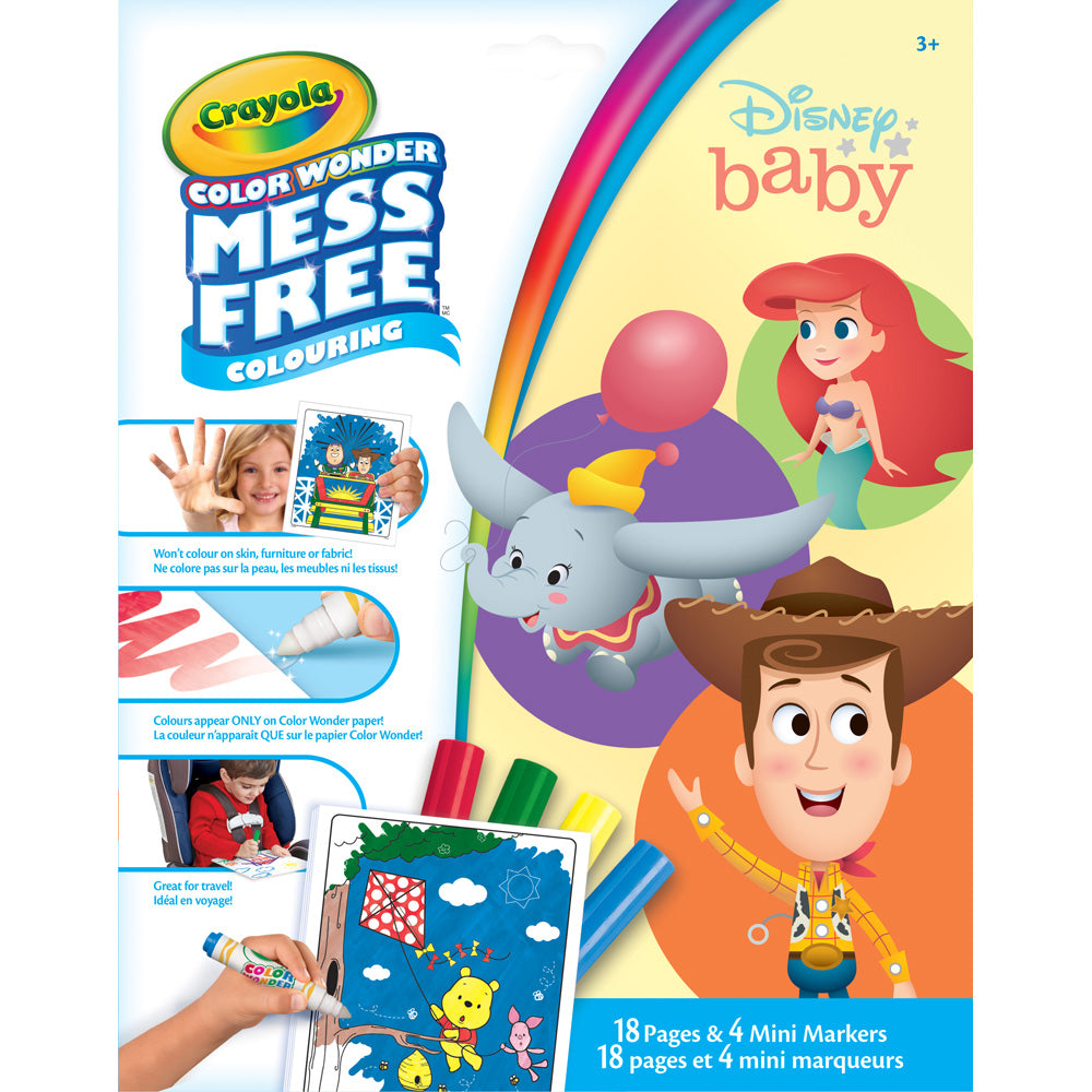 Crayola Color Wonder Mess-Free Colouring Book & Markers Kit, Disney Babies