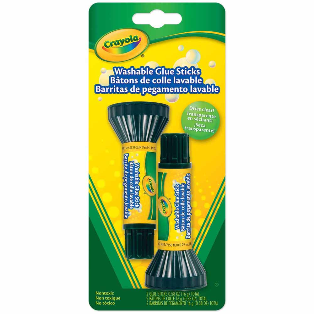 Crayola Washable Glue Sticks, 2 Count