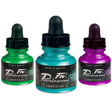 Load image into Gallery viewer, Daler-Rowney FW Pearlescent Inks, 1 oz. Dropper-Top Bottles
