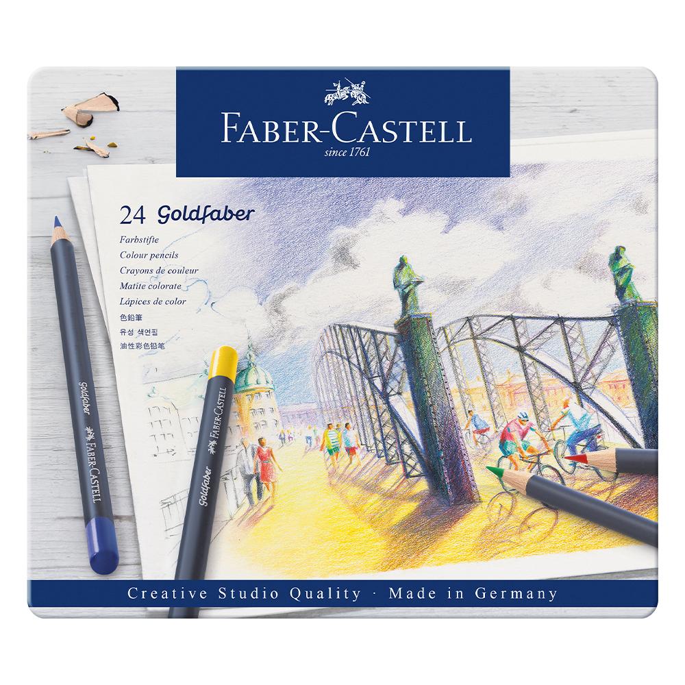 Faber-Castell Goldfaber colour pencil, tin of 24