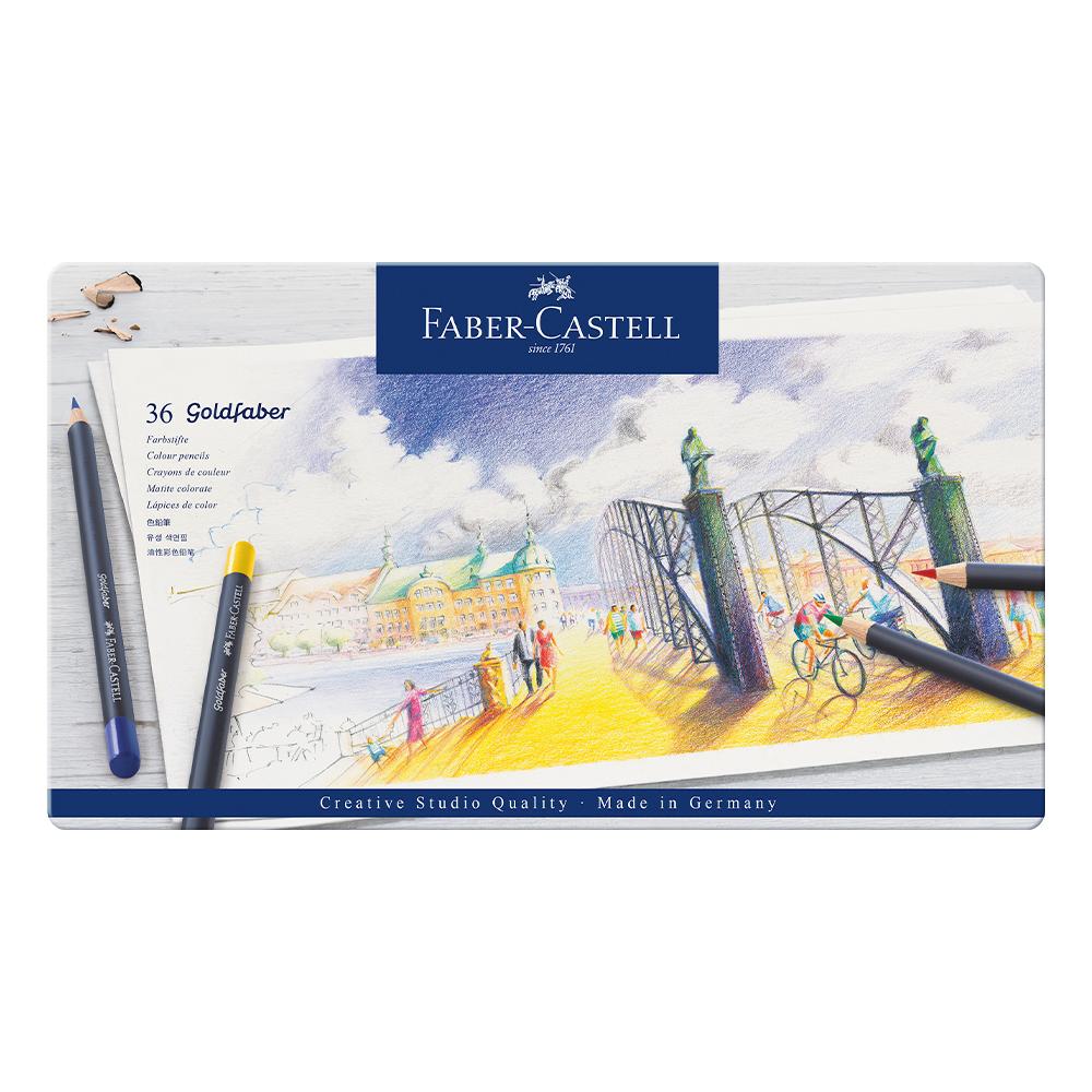 Faber-Castell Goldfaber colour pencil, tin of 36