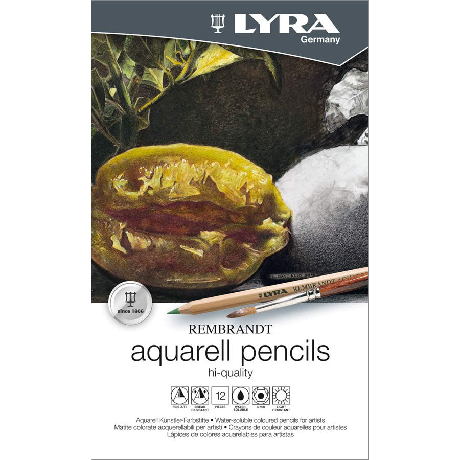 Lyra Rembrandt Aquarell Colored Pencil, tin of 12