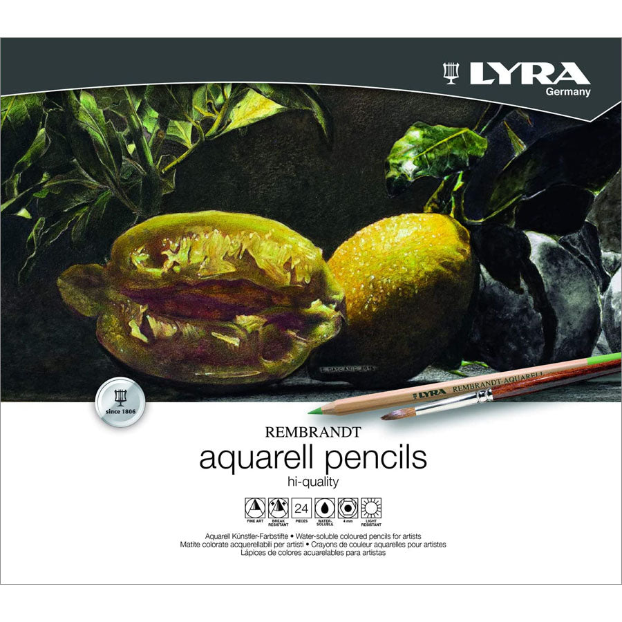 Lyra Rembrandt Aquarell Colored Pencil, tin of 24