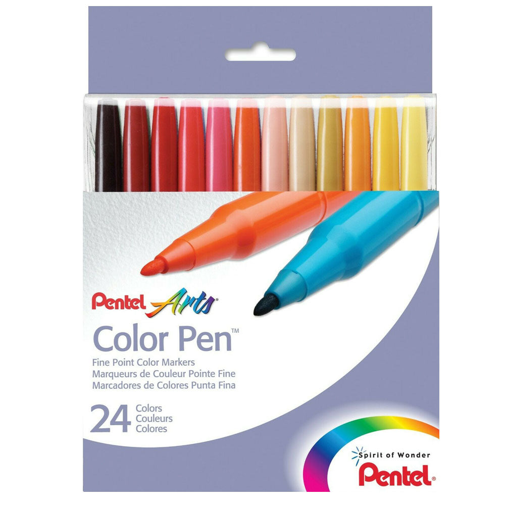 Pentel Atrs Color Pen, 24 Color Set