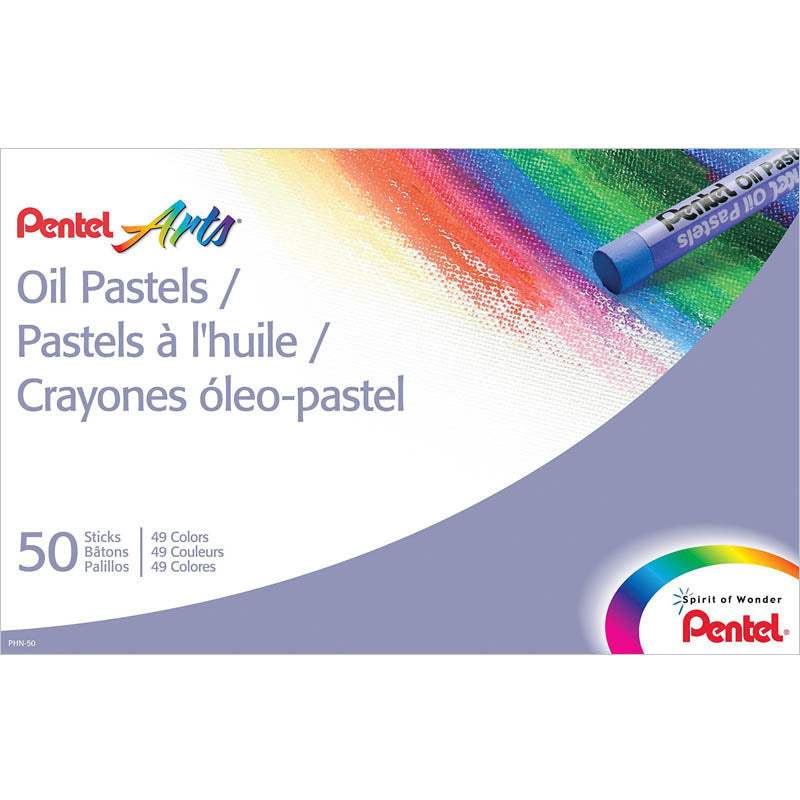Pentel Oil Pastel Sets, 50 Color Set