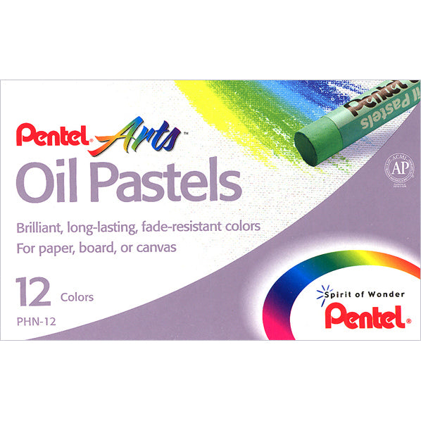 Pentel Oil Pastel Sets, 12 Color Set