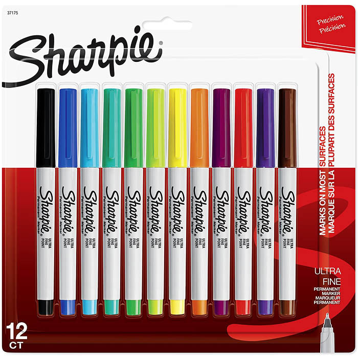 Sharpie Markers,12-Color Set (Ultra-Fine)