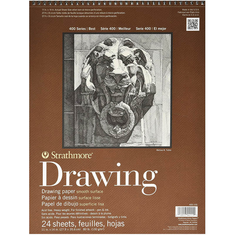 Strathmore Drawing Paper Pads 400 Series, Smooth Surface