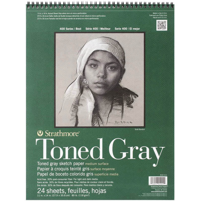 Strathmore Toned Sketch Paper Pads 400 Series Gray (Cool)